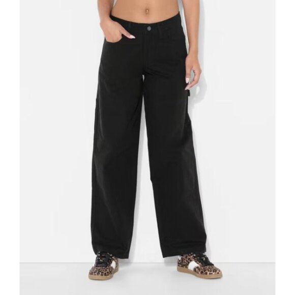 NEW Low-Rise Carpenter Pants - Wild Fable™ Black Women's Size 6 MSRP $30 - Picture 2 of 3
